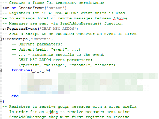Top-Artikel 2016: World of Warcraft: one simple line of code can cost you dearly Screenshot des Skripts, das World of Warcraft Spielern schaden kann