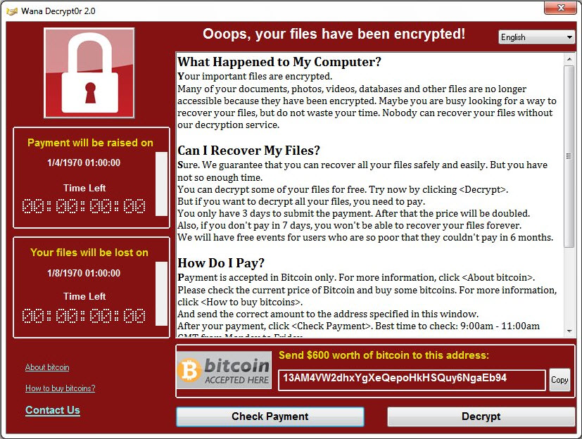Massive Infektionswelle mit "WannaCry"-Ransomware ausgebrochen
